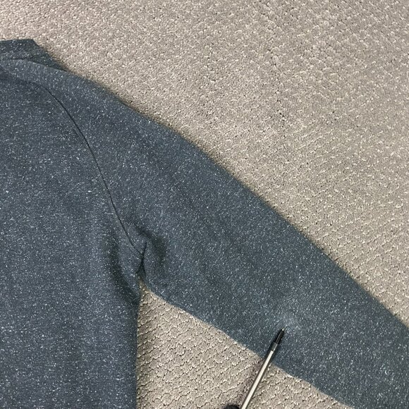 Taylor Stitch Sweater Raglan Sweatshirt Men's 42 Fits Medium Gray Speckled - Picture 9 of 12